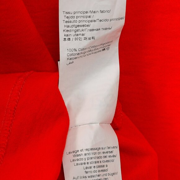 KENZO Red Cotton Cuff Print Tee - Picture 10 of 11